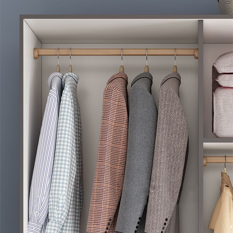 Armadio in legno ingegnerizzato bianco per mobile moderno camera da letto con gambe