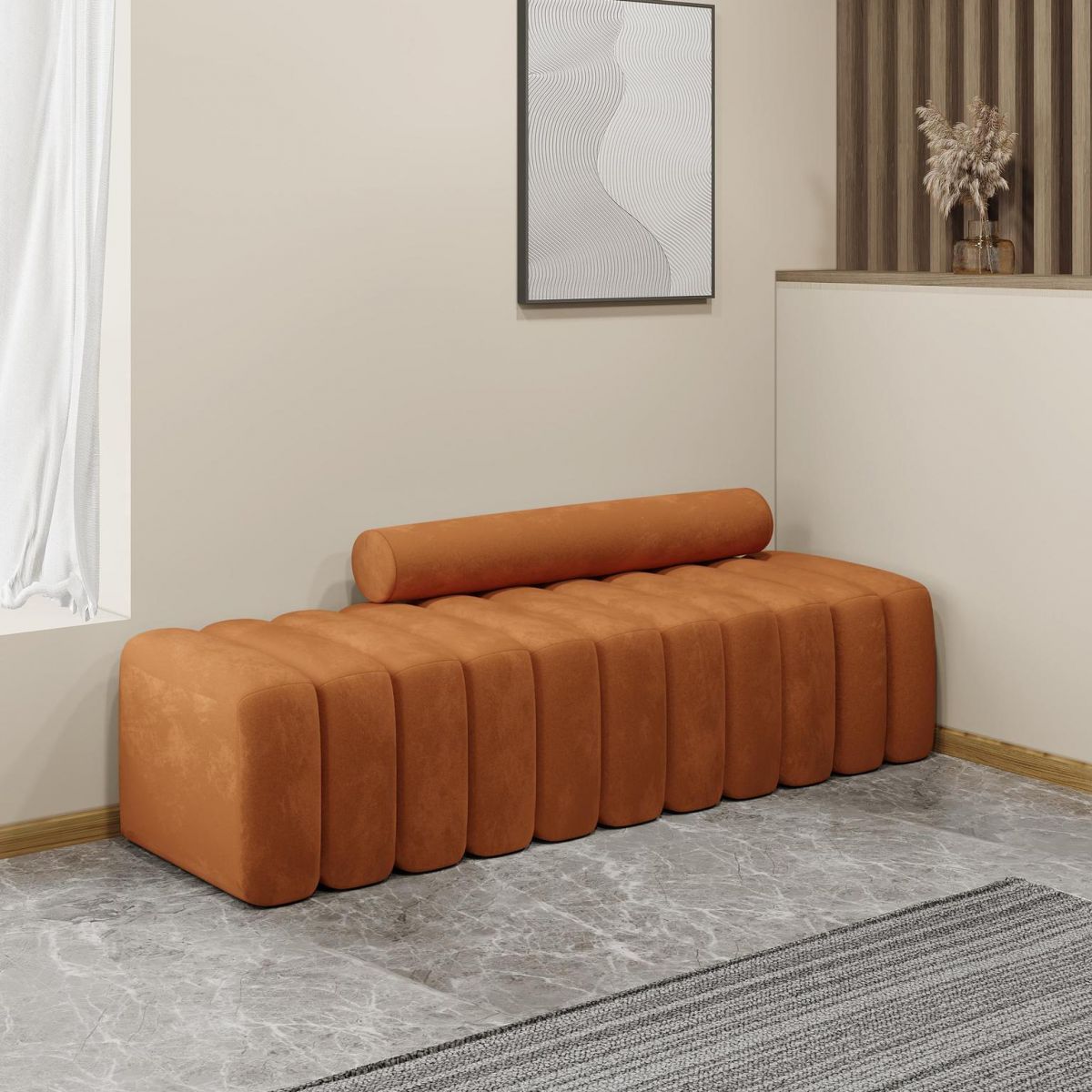 Contemporary Solid Color Velvet / Wool Armless Sofa for Living Room Clearhalo 'furn' 'furn_sofas' 'Furniture' 'Living Room Furniture' 'Sofa' 'sofas' 1200x1200_61edd399-4973-4f62-abee-27fd14b9222e