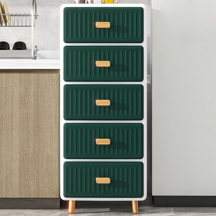 Cabinet de rangement en plastique mate en plastique armoire contemporaine avec des jambes métalliques