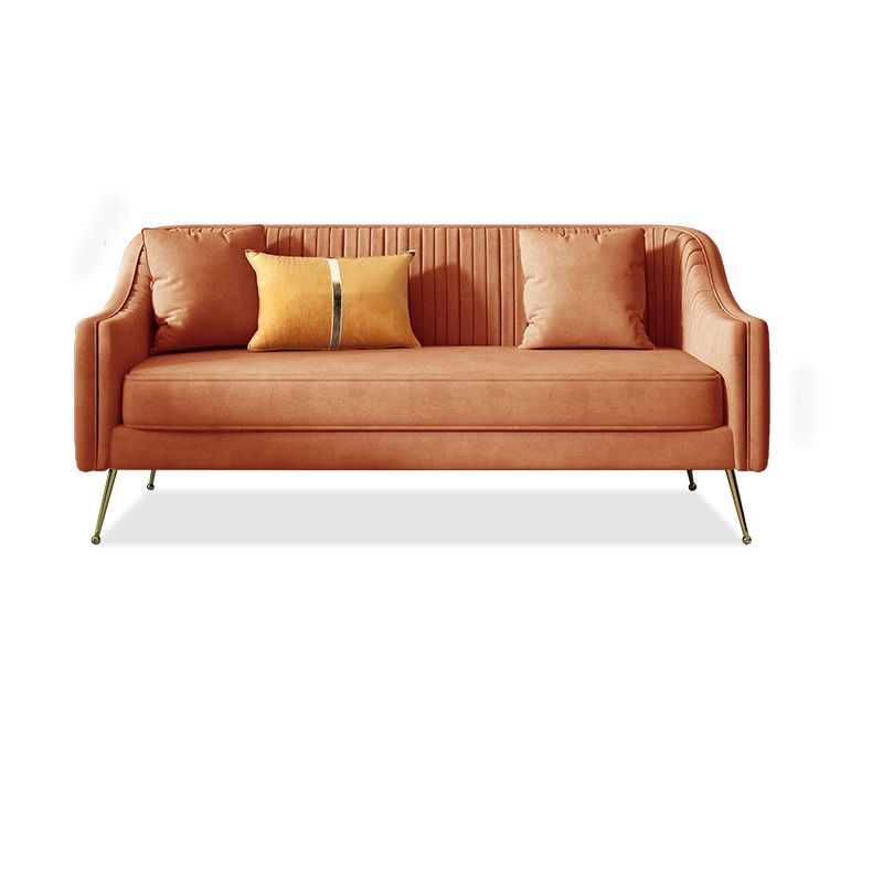 Glam Sewn Pillow Back Living Room Slipcovered Sloped Arm Seating Clearhalo 'furn' 'furn_sofas' 'Furniture' 'Living Room Furniture' 'Sofa' 'sofas' 1200x1200_61f0c54d-065b-4c0c-b870-28e4ecce3350