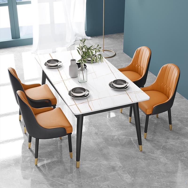 1/3/5/7 Pcs Metal Modern Dining Set with Rectangle Table Dinette Set Clearhalo 'Dining Room Sets' 'Dining Tables & Seating' 'dining_room_set' 'Furniture' 'furniture_dining_room_set' 'Kitchen & Dining Furniture' 'kitchen&dining_furn' 'kitchen' 1200x1200_61f40241-787d-4ee7-9868-e7448adca169
