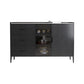 Tavolo a buffet in pietra credenza a buffet in stile glam con armadi e cassetti