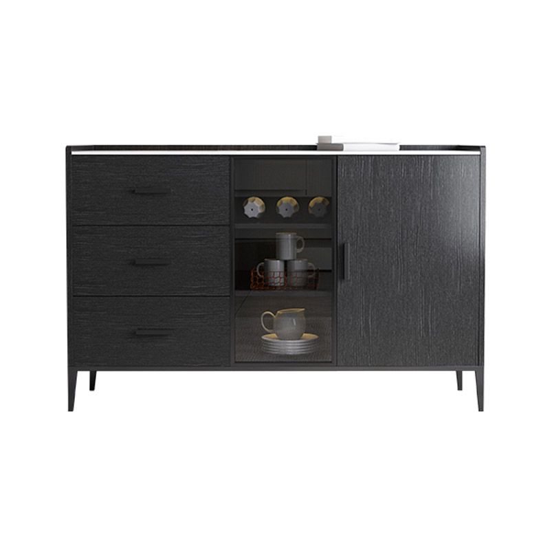 Tavolo a buffet in pietra credenza a buffet in stile glam con armadi e cassetti