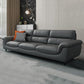 Genuine Leather Stain Resistant Contemporary Pillow Top Arm Sofa Couch