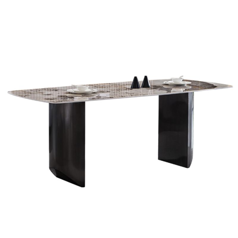 Metal Dinette Set with Padded Chairs 1/2/5/6/7 Pieces Glam Stone Dining Table Set Clearhalo 'Dining Room Sets' 'Dining Tables & Seating' 'dining_room_set' 'furn' 'furn_dining_room_set' 'Furniture' 'Kitchen & Dining Furniture' 1200x1200_61f54204-b888-4f8c-9ff9-09744723067a