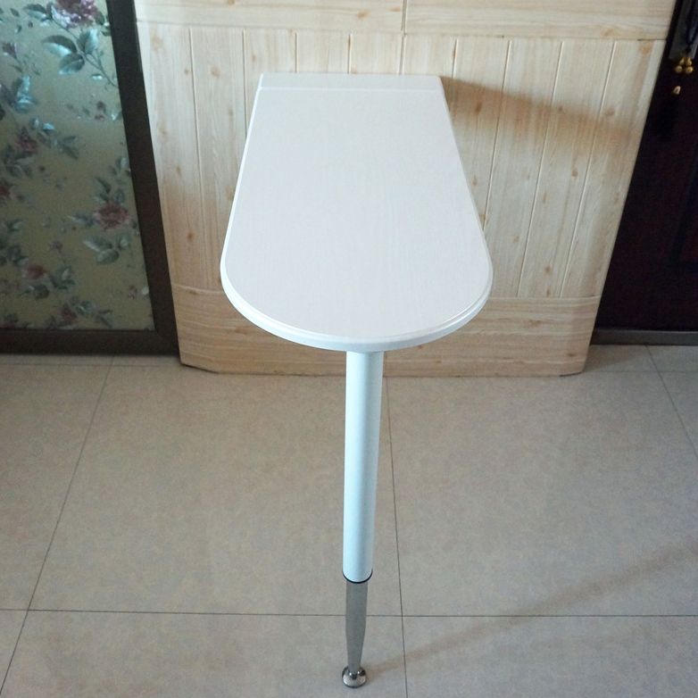 White Foldable Bar Table Contemporary Pub Table for Small Places