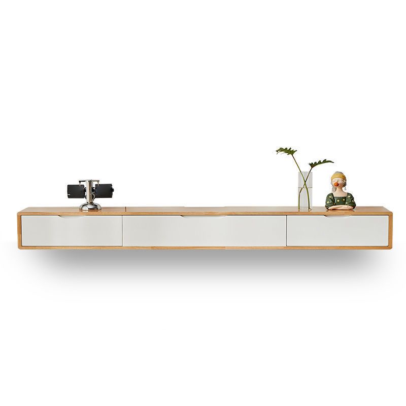 Modern Rubber Wood TV Stand Console Floating TV Media Stand for Living Room Clearhalo 'furn' 'furn_tv_stands_entertainment_centers' 'Furniture' 'Living Room Furniture' 'TV Stands & Entertainment Centers' 'TV Stands & Media Storage Furniture' 'tv_stands_entertainment_centers' 1200x1200_61f8fe04-9e1f-4578-80ba-237f4159c58a