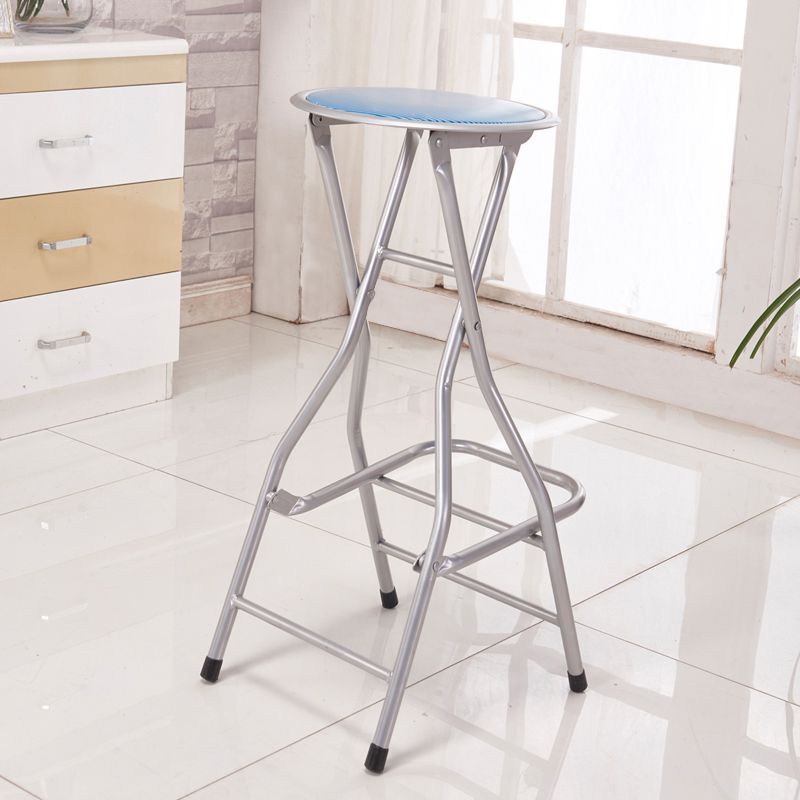 Modern Folding Armless Counter Stool Iron Cashier Bar Stool with Footrest Clearhalo 'Bar Furniture' 'Bar Stools' 'bar_stools' 'furn' 'furn_bar_stools' 'furniture_bar_stools' 'Kitchen & Dining Furniture' 'kitchen&dining_furn' 'kitchen' 'kitchen_furn' Furniture' 1200x1200_61f94566-9c39-441f-b2eb-a71c1715044f