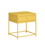 Cabinete moderno de la mesita de noche de metal de 1 cava, 21.7 "de alto