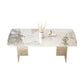 Glam Dining Table Set with Acrylic Base 1/5/7 Pcs Dinette Set with White Chairs Clearhalo 'Dining Room Sets' 'Dining Tables & Seating' 'dining_room_set' 'furn' 'furn_dining_room_set' 'Furniture' 'Kitchen & Dining Furniture' 1200x1200_61fad7d4-4653-4a62-bea5-04653c2a751a