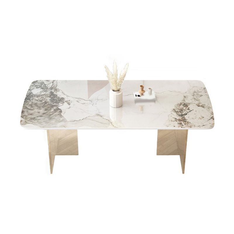 Glam Dining Table Set with Acrylic Base 1/5/7 Pcs Dinette Set with White Chairs Clearhalo 'Dining Room Sets' 'Dining Tables & Seating' 'dining_room_set' 'furn' 'furn_dining_room_set' 'Furniture' 'Kitchen & Dining Furniture' 1200x1200_61fad7d4-4653-4a62-bea5-04653c2a751a