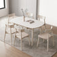 Juego de comedor moderno de piedra redonda con muebles de 1/4/5/7 piezas en blanco