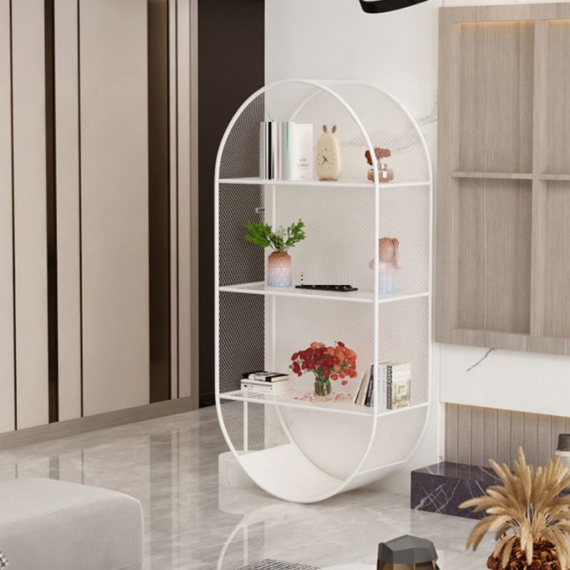 Industrial Standard Bookcase Metal 3 Shelves Closed Back Bookshelf Clearhalo 'Bookcases' 'furn' 'furn_bookcases' 'Furniture' 'Office Furniture' 1200x1200_61fb9c95-ffc2-4299-8576-bee9458ed8a5