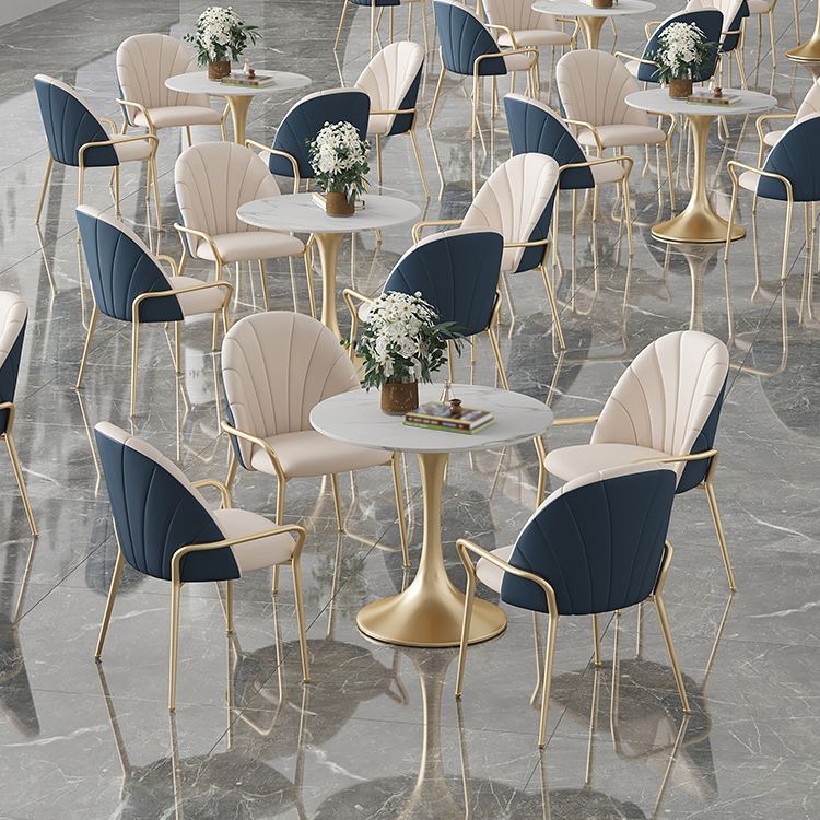 Metal Dining Arm Chair Glam Faux Leather Dining Room Chairs for Home Use Clearhalo 'Dining Chairs' 'Dining Tables & Seating' 'dining_chair' 'furn' 'furn_dining_chair' 'Furniture' 'Kitchen & Dining Furniture' 1200x1200_61fbd285-fb6b-48f0-af8d-f4711bc79653