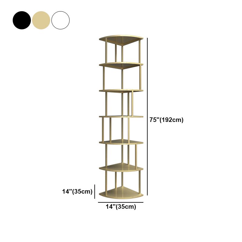 Scandinavian Iron Corner Bookshelf Vertical Open Bookcase for Bedroom Clearhalo 'Bookcases' 'furn' 'furn_bookcases' 'Furniture' 'furniture_bookcases' 'Office Furniture' 1200x1200_61fd0f46-300c-415b-a8de-d5327729a58a