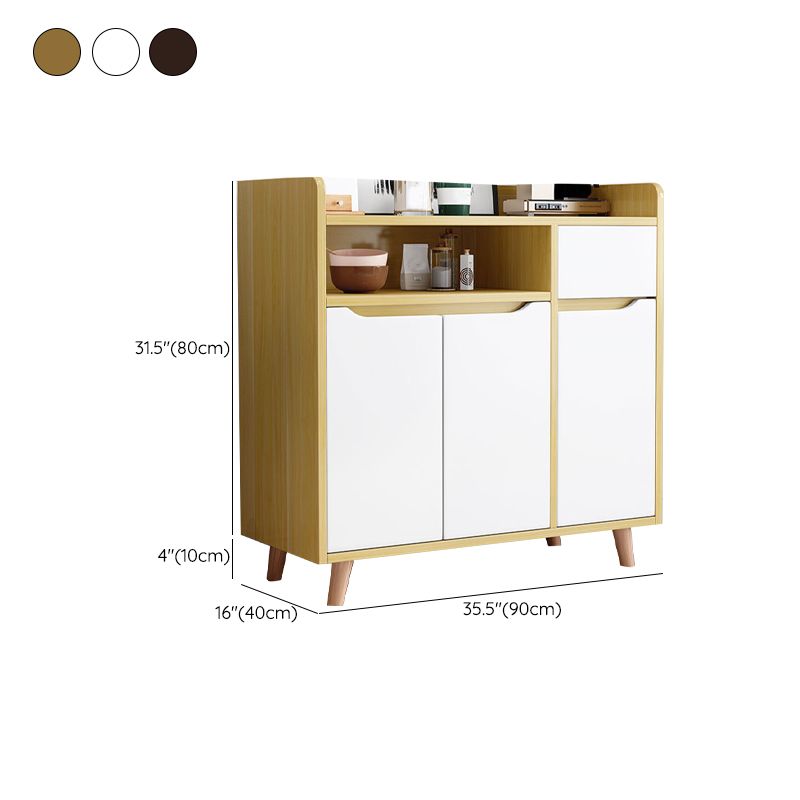 Modern Style Kitchen Sideboard Engineered Wood Sideboard with Open Storage Clearhalo 'buffet_sideboard' 'Buffets & Sideboards' 'furn' 'furn_buffet_sideboard' 'Furniture' 'Kitchen & Dining Furniture' 1200x1200_61fd620f-cc67-4348-80ac-498eb4b68ee5