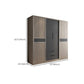 Sliding Contemporary Wardrobe Armoire Wooden Storage Cabinet with Shelves