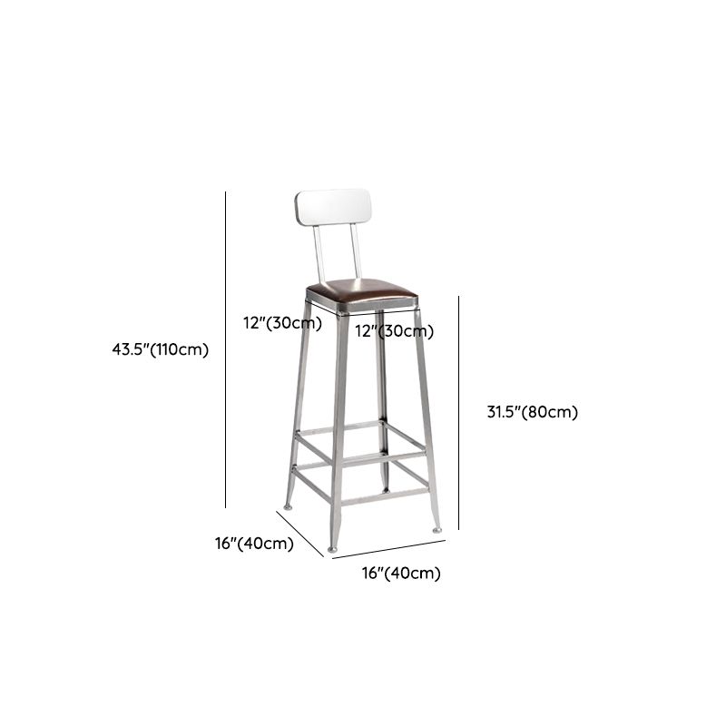 Faux Leather Dining Stools Armless Bar Stools with Metal Base Clearhalo 'Bar Furniture' 'Bar Stools' 'bar_stools' 'furn' 'furn_bar_stools' 'Furniture' 'Kitchen & Dining Furniture' 1200x1200_61ff5624-a389-4083-98b5-3e8921eddaab