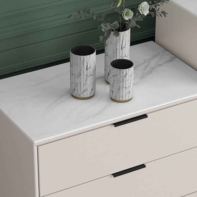 Cassa di accento moderno con cassetti morbidi chiusi da 15,74 "petto di pino largo