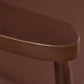 Contemporary Home Wood Arm Chair Matte Finish Open Back Dining Chair