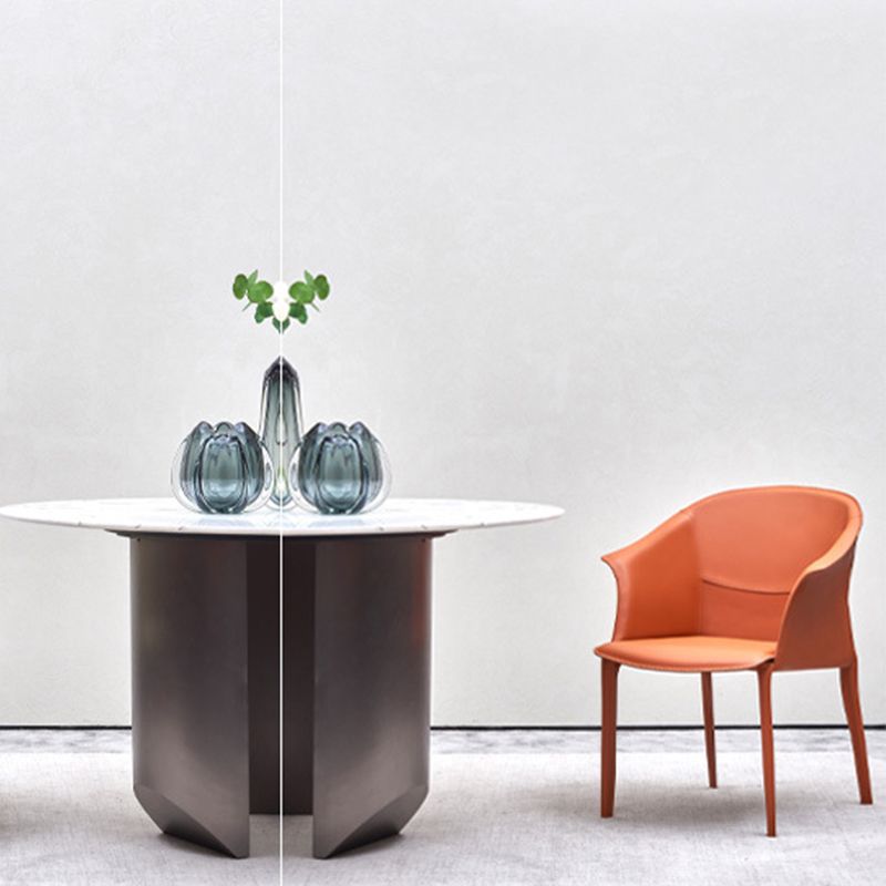 Contemporary Upholstered Arm Chair Solid Back Dining Chair for Dining Room Clearhalo 'Dining Chairs' 'Dining Tables & Seating' 'dining_chair' 'furn' 'furn_dining_chair' 'Furniture' 'Kitchen & Dining Furniture' 1200x1200_6201eb67-b5c0-4671-977d-b7c1b9817319