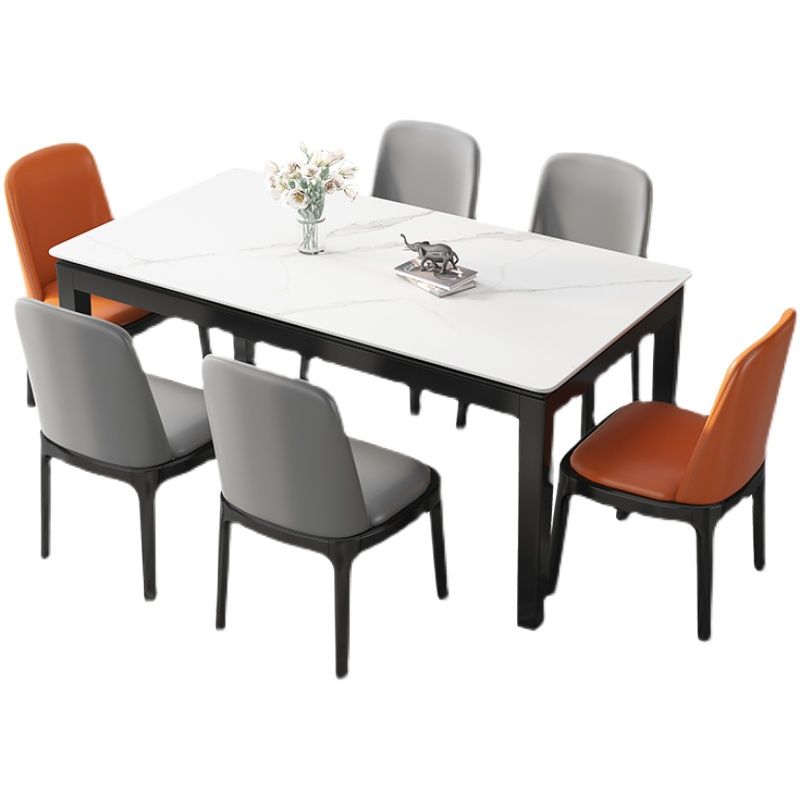 Medieval Modern Sintered Stone Dining Table Rectangle Indoor Table with 4 Legs Clearhalo 'Dining Tables & Seating' 'Dining Tables' 'dining_table' 'furn' 'furn_dining_table' 'Furniture' 'furniture_dining_table' 'Kitchen & Dining Furniture' 1200x1200_620253e6-ef90-4130-a242-37d186f63116