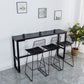 Nordic Rectangle Bar Table 42-inch Height Iron Pedestal Bistro Table Clearhalo 'Bar Furniture' 'Bar Tables' 'bar_tables' 'furn' 'furn_bar_tables' 'Furniture' 'furniture_bar_tables' 'Kitchen & Dining Furniture' 1200x1200_62044b09-6b7e-46b5-ae24-70533ad948a6