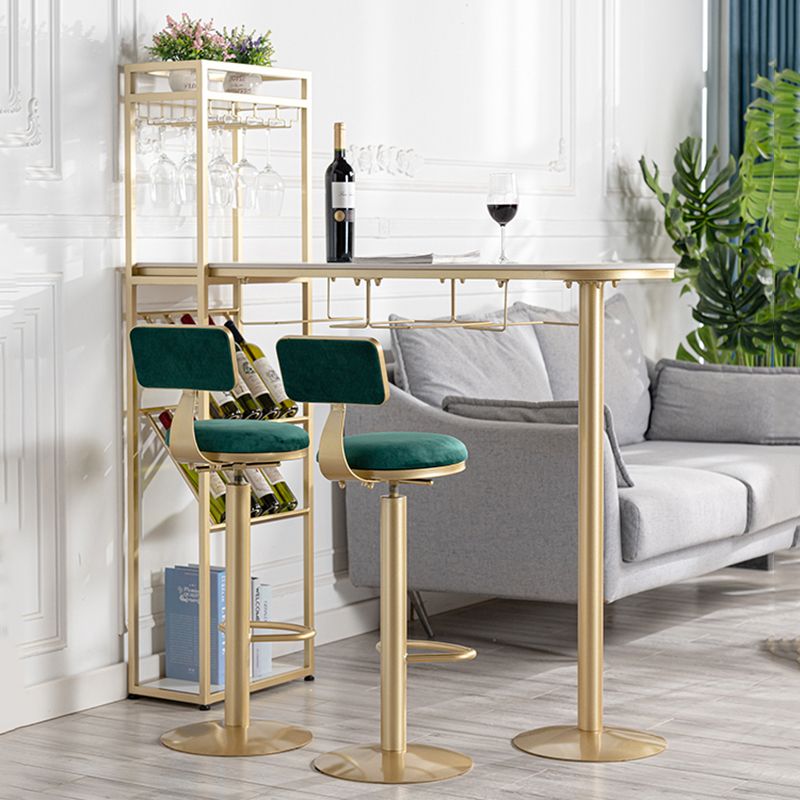 Wine Rack Modern Bistro Bar Desk Stone Bar Height Indoor Cocktail Table Clearhalo 'Bar Furniture' 'Bar Tables' 'bar_tables' 'furn' 'furn_bar_tables' 'Furniture' 'furniture_bar_tables' 'Kitchen & Dining Furniture' 1200x1200_6206a3b7-6761-43af-a53d-938ac27b2b3f
