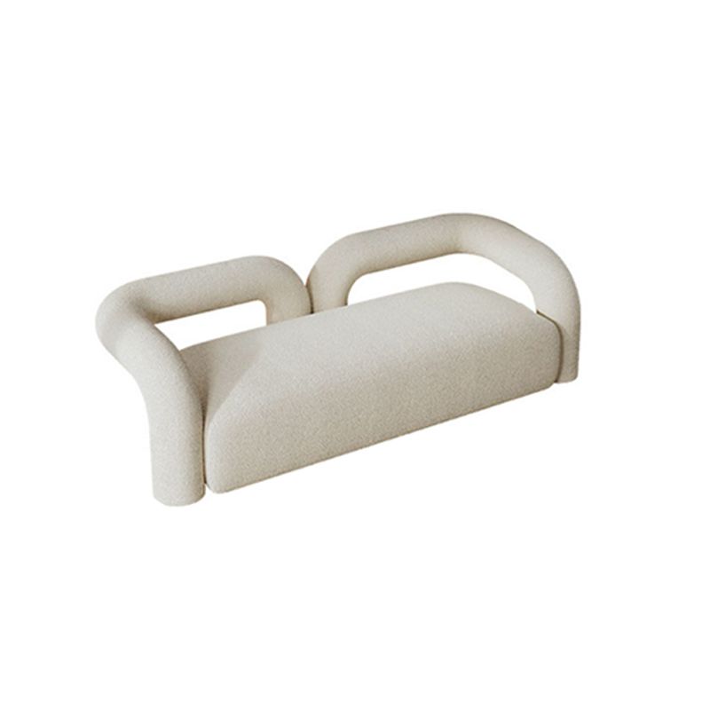 Cuscini bianchi di divano scandinavo smoking braccio soggiorno in tessuto divano in tessuto