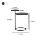 Mid-Century Modern Iron 2-Tier Side Table in Black and White Clearhalo 'Coffee & Accent Tables' 'End & Side Tables' 'end_side_tables' 'furn' 'furn_end_side_tables' 'Furniture' 'Living Room Furniture' 1200x1200_62071942-ac82-4f59-9160-0a614d90ee24