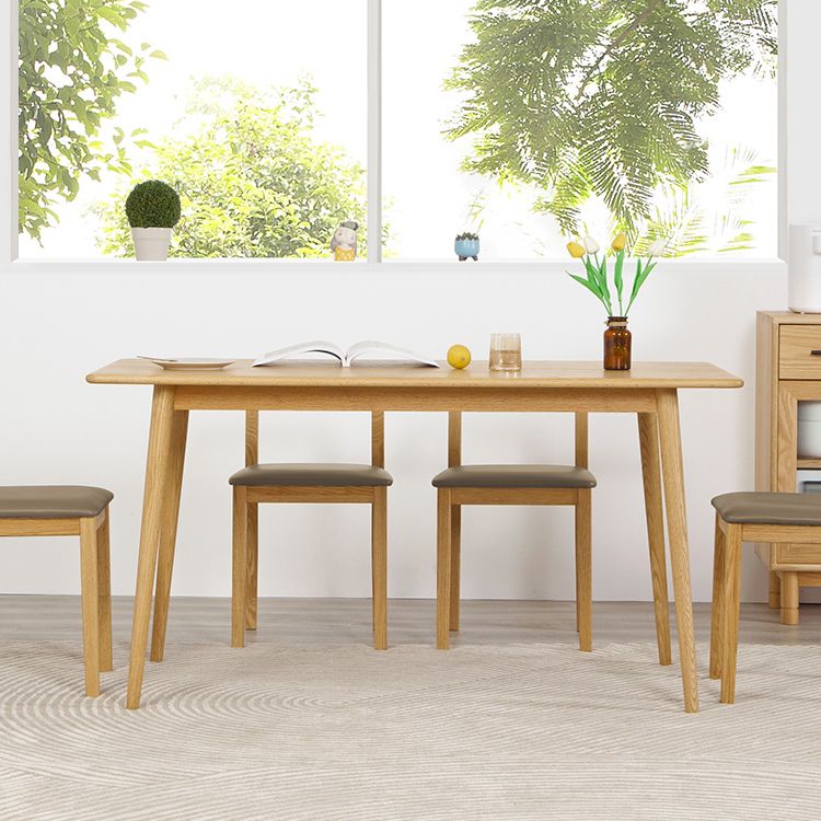 Rectangle Dining Table Solid Wood Dining Room Table in Natural Clearhalo 'Dining Tables & Seating' 'Dining Tables' 'dining_table' 'furn' 'furn_dining_table' 'Furniture' 'Kitchen & Dining Furniture' 1200x1200_62074c0b-2c65-4025-934d-241890e0183c