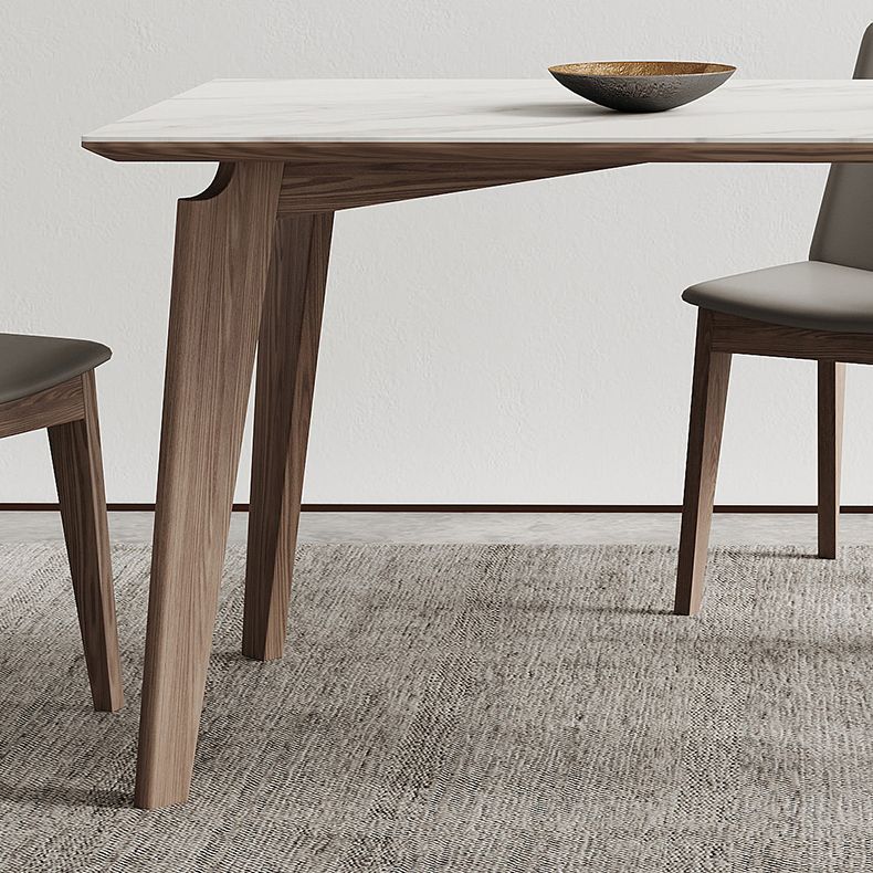 Mid-Century Rectangle Shape Table Sintered Stone Dining Table for Kitchen Clearhalo ' dining_table' 'Dining Tables & Seating' 'Dining Tables' 'furn' 'furn_dining_table' 'Furniture' 'furniture_dining_table' 'Kitchen & Dining Furniture' 'kitchen&dining_furn' 'kitchen' 'kitchen_dining_table' 1200x1200_6207f96c-684b-4a3b-a590-87f09818da44