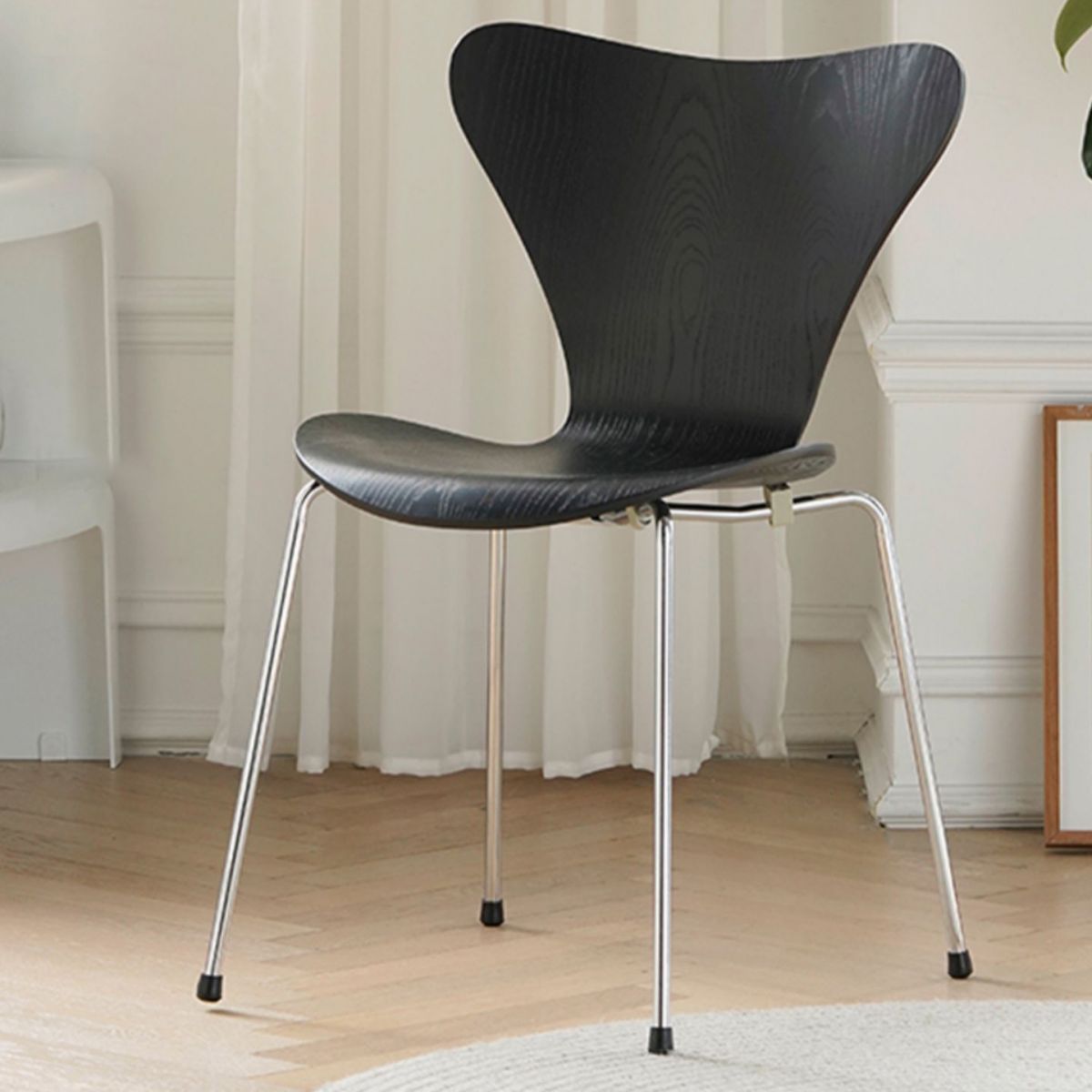 Solid Wood Armless Dining Chairs Contemporary Side Chair Set