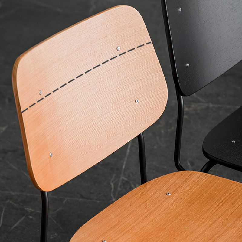 Industrial Style Open Back Armless Dining Chairs Wooden Dining Chairs for Home Clearhalo ' kitchen&dining_furn' 'Dining Chairs' 'Dining Tables & Seating' 'dining_chair' 'furn' 'furn_dining_chair' 'Furniture' 'furniture_dining_chair' 'Kitchen & Dining Furniture' 'kitchen' 1200x1200_620aab7a-c85d-4e77-93fa-4dd76afb1c6c