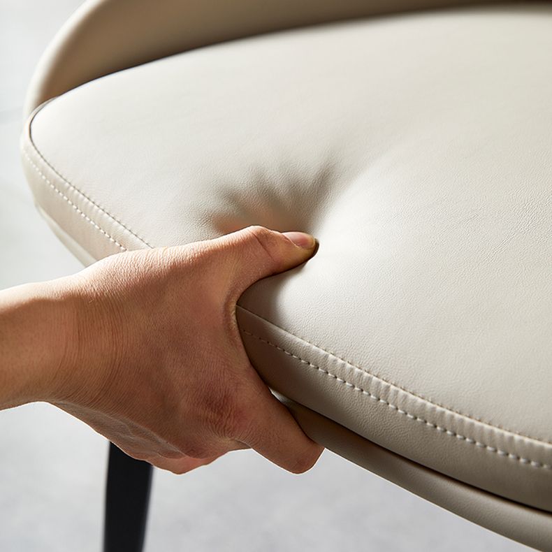 Industrial Design Solid Back Arm Side Chair Upholstered Dining Chairs Clearhalo ' kitchen&dining_furn' 'Dining Chairs' 'Dining Tables & Seating' 'dining_chair' 'furn' 'furn_dining_chair' 'Furniture' 'furniture_dining_chair' 'Kitchen & Dining Furniture' 'kitchen' 1200x1200_620b8609-454e-4bee-a9c4-a4f2bc1b5e61