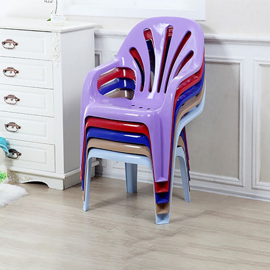 Modern Plastic Dining Arm Chairs Indoor Stackable Windsor Dining Armchair Clearhalo ' kitchen&dining_furn' 'Dining Chairs' 'Dining Tables & Seating' 'dining_chair' 'furn' 'furn_dining_chair' 'Furniture' 'furniture_dining_chair' 'Kitchen & Dining Furniture' 'kitchen' 1200x1200_620c3489-3494-440a-9ea6-13b628e0fded