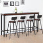 Industrial Backrest Armless Counter Stool Iron Cafe Bar Stool with Seat and Pedal