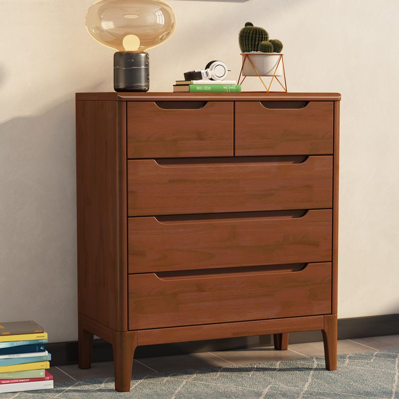 Contemporary Chest Home Rubber Wood Storage Chest with Drawers Clearhalo 'Bedroom Furniture' 'Dressers & Chests' 'dressers_chests' 'furn' 'furn_dressers_chests' 'Furniture' 1200x1200_620d17e2-c7fc-40c7-9f13-980c4ce95679