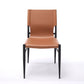 Contemporary Style Leather Dining Chair Solid Back Armless Chairs for Home Clearhalo ' kitchen&dining_furn' 'Dining Chairs' 'Dining Tables & Seating' 'dining_chair' 'furn' 'furn_dining_chair' 'Furniture' 'furniture_dining_chair' 'Kitchen & Dining Furniture' 'kitchen' 1200x1200_620e1cc4-f18c-4f48-864e-492dfd82cb54