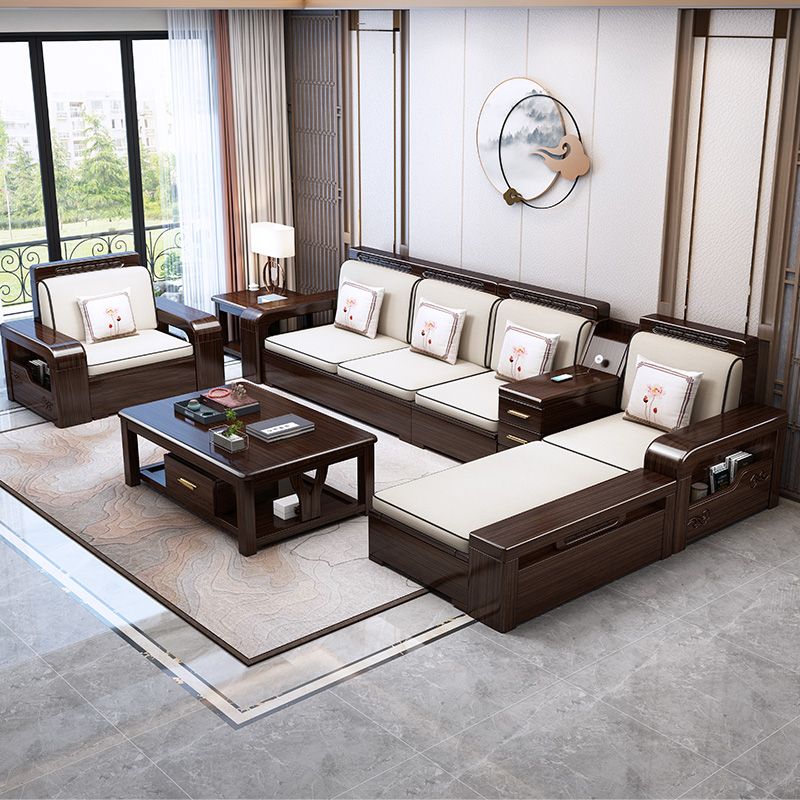 37 "H Contemporary Secha divano di conservazione in tessuto sezionale con cuscini Bostol