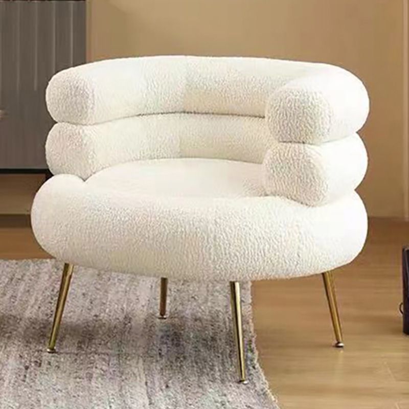 White Barrel Chair Arms Included Lounge Chair for Living Room Clearhalo 'Accent Chairs' 'accent_chairs' 'Chairs & Seating' 'furn' 'furn_accent_chairs' 'Furniture' 'Living Room Furniture' 1200x1200_621444d5-5f0b-4f15-9b44-232ab4f03942