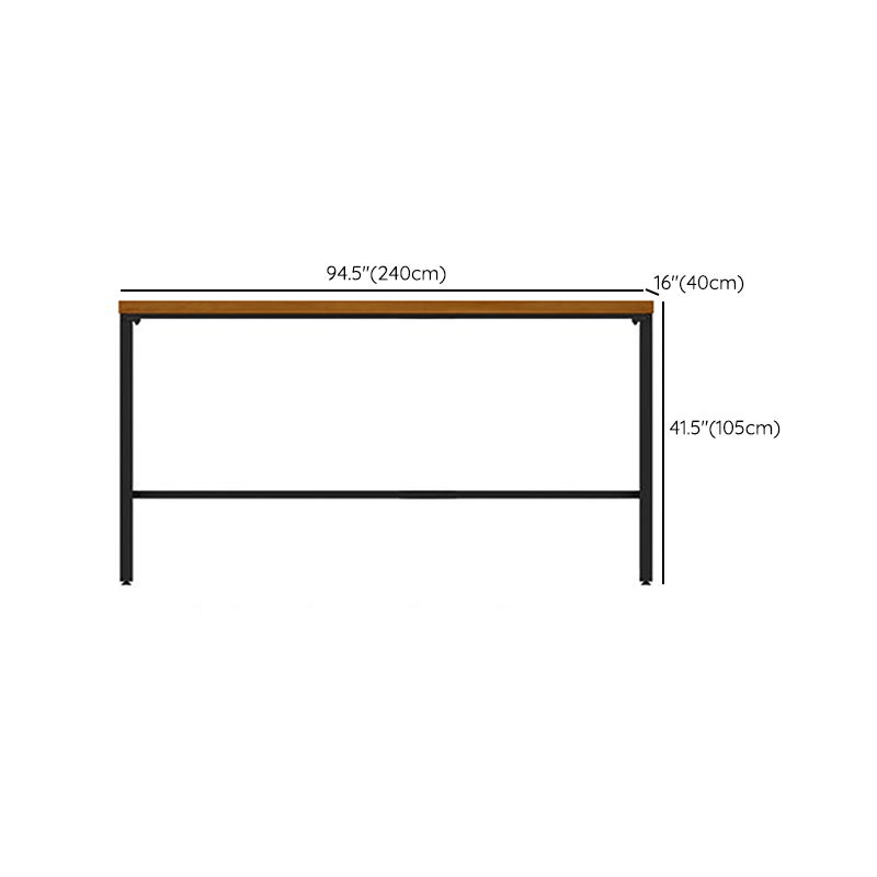 Glam Rectangle Pub Table Set 1/2/3/7 Pieces Pine Wood Top Bar Table with Metal Stools Clearhalo 'Bar Furniture' 'furn' 'furn_home_bar_bar_sets' 'Furniture' 'Home Bars & Bar Sets' 'home_bar_bar_sets' 'Kitchen & Dining Furniture' 1200x1200_621529cb-b7c9-47c5-83ce-00f3c3e26cff