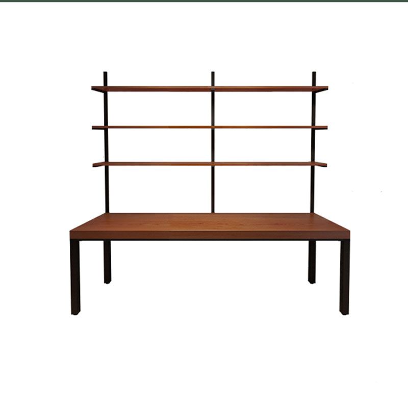 Modern massief houten bureau rechthoekig woning schrijven bureau in bruin