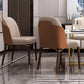 Gestoffeerde eetkamerstoelen faux lederen stoelen met houten basis
