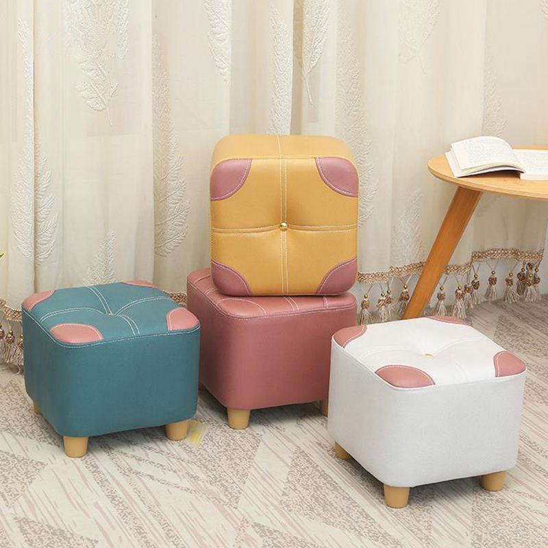 Naranja moderna estándar de color cuadrado estándar de cuero para salón