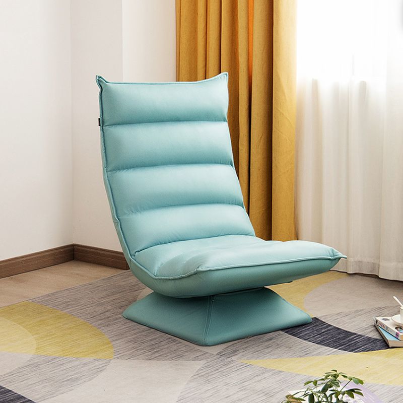 Reclinabile a wingback contemporaneo in metallo girevole colore solido reclinabile