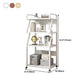 Ladder Wood and Metal Bookshelf, Multi Tiers Contemporary Bookcase for Living Room