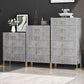 Contemporary Glam Double Dresser Wood Storage Chest Dresser for Home Office