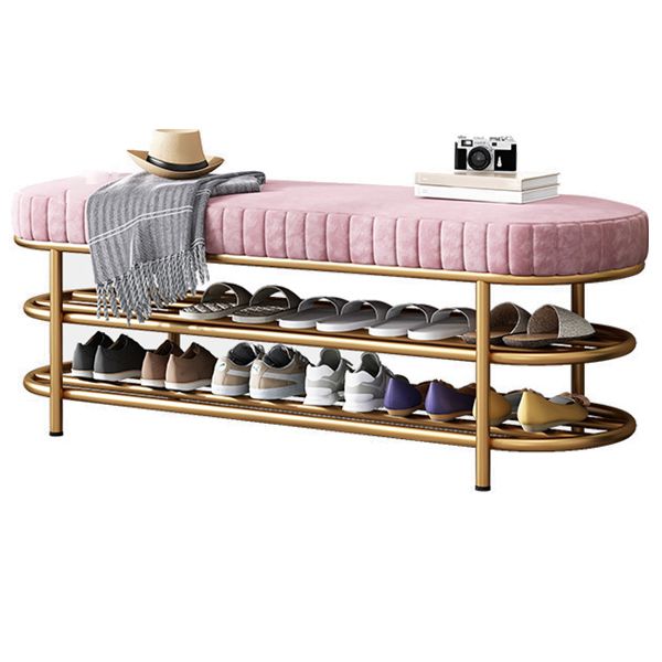 Glam 14.5" W Seating Bench Cushioned Shoe Storage Entryway and Bedroom Bench Clearhalo 'Benches' 'Chairs & Seating' 'furn' 'furn_benches' 'Furniture' 'Living Room Furniture' 1200x1200_621b84cf-152d-4d54-9cdc-82de749dc8f9