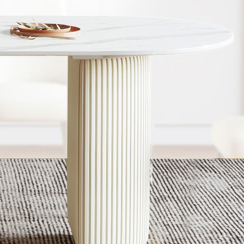 Dining Room Dinner Kitchen Table Modern Pedestal Stone Dining Table Clearhalo 'Dining Tables & Seating' 'Dining Tables' 'dining_table' 'furn' 'furn_dining_table' 'Furniture' 'Kitchen & Dining Furniture' 1200x1200_621c2833-6629-498b-a946-15cf7778d4d8
